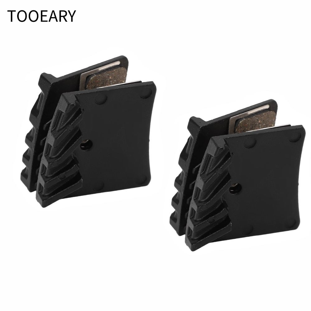 TAINAKARITSU 2 คู่จักรยานแผ่นดิสก์เบรค,สีดําโพลีเมทัลลิกฐานทองแดงสกู๊ตเตอร์ไฟฟ้าผ้าเบรค,ทนทานสําหรับ