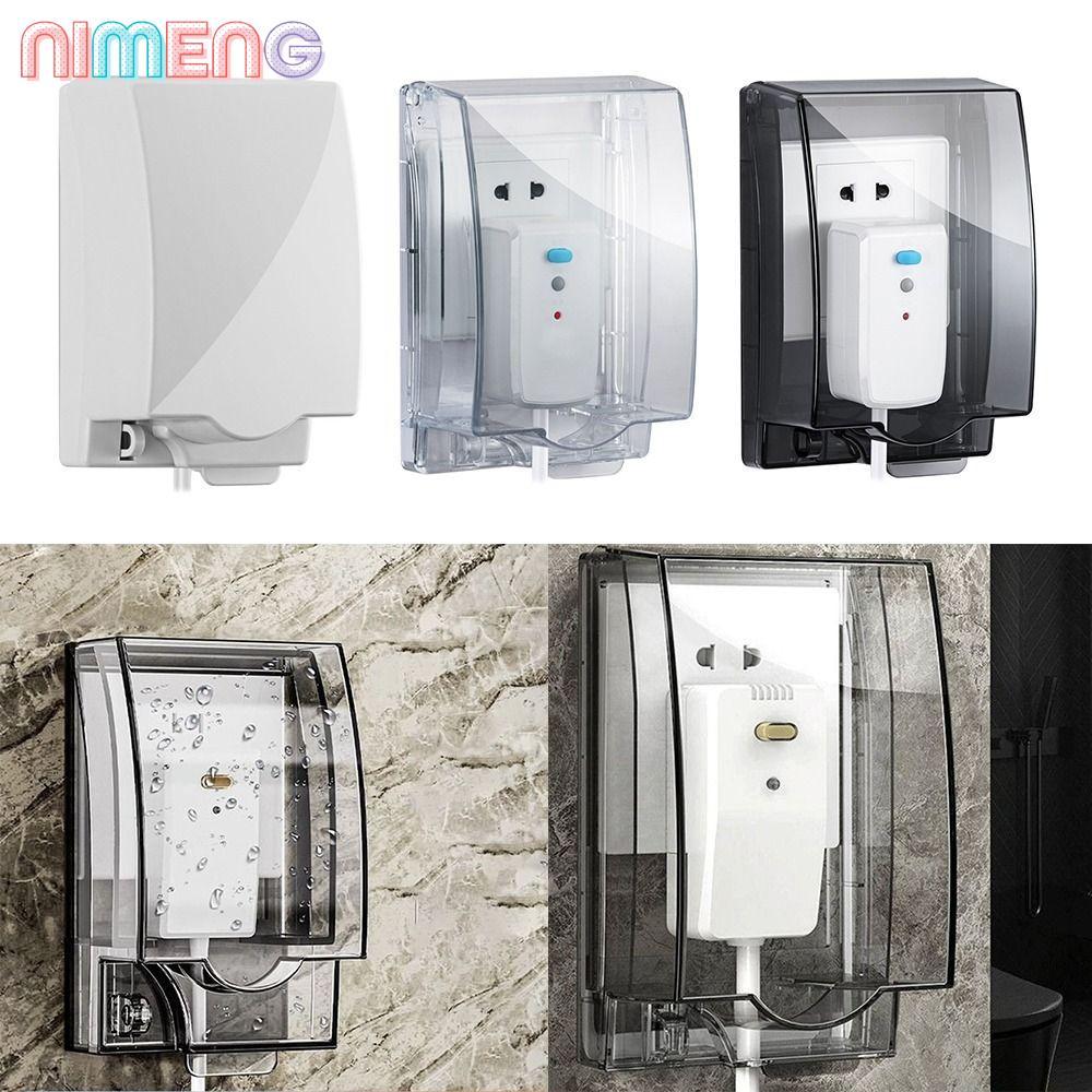 NIMENG ฝาครอบปลั๊กไฟฟ้า, ฝาครอบป้องกันสวิตช์กาวในตัว 86 ประเภท, ปลั๊กไฟกันน้ําที่ทนทานตัวป้องกันซ็อกเก็ตโปร่งใสสําหรับ Home