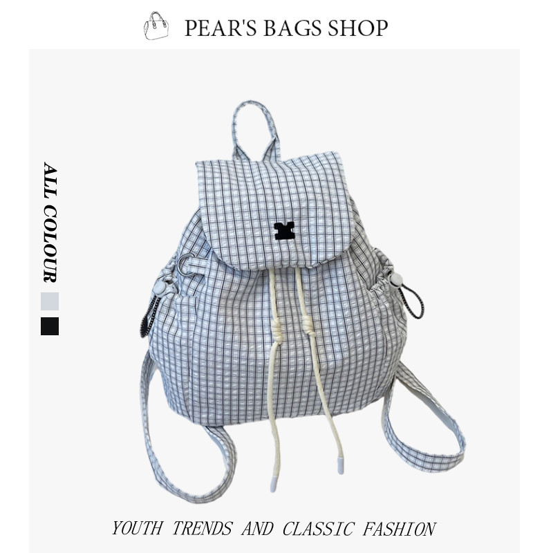 Pearsbags กระเป๋าเป้ ความจุสูง การออกแบบ Drawstring แฟชั่น ins รุ่นใหม่ เป็นที่นิยมมาก