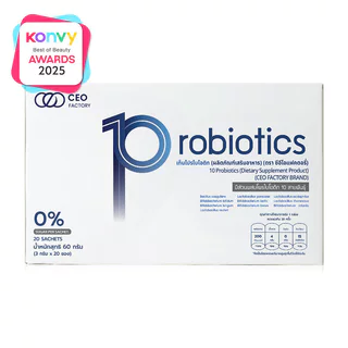 CEO Factory 10Probiotics 20 Sachets ซีอีโอ แฟคตอรี่ ผลิตภัณฑ์เสริมอาหาร.