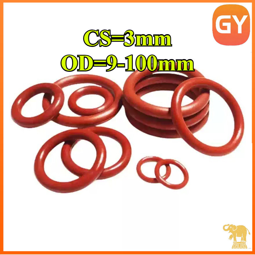 โอริง O-ring ทน ความร้อนสูง โอริงทนความร้อน โอริงยาง โอริงยางทนความร้อน โอลิง.โอริงยางทนความร้อน โอลิง CS3mm * OD9-100mm โอริง [GYYY-TG]
