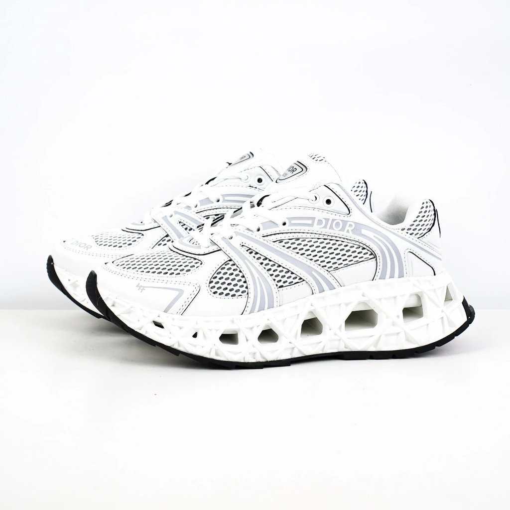 Dior NXXT Fabric Round Toe Lace-Up Low-Top Sports Shoes Life Casual Shoes Mens Shoes White Boutique 