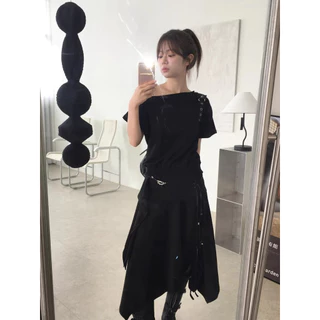 กระโปรง A-line สไตล์เกาหลีอ่อนโยน สำหรับผู้หญิง 260312