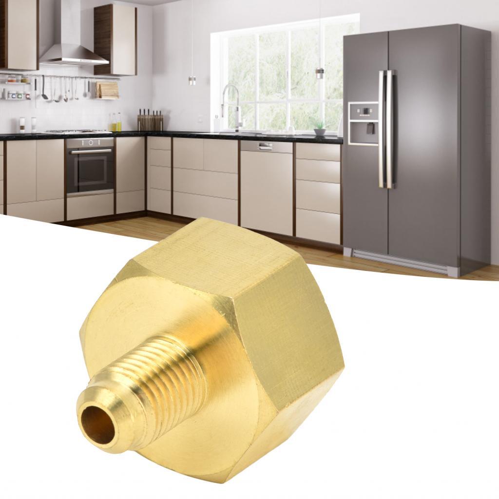 Cyryvn 2PCS W21 ถึง 1/4 SAE สารทําความเย็นชาร์จอะแดปเตอร์ทองเหลือง HVAC Converter Connector สําหรับ 