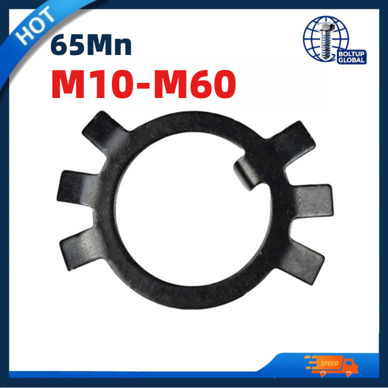 ปะเก็นตรวจสอบสีดําหยุดปะเก็น เหล็กสีดําหกกรงเล็บกษัตริย์ล็อคแผ่น M10-M60 PH-MB