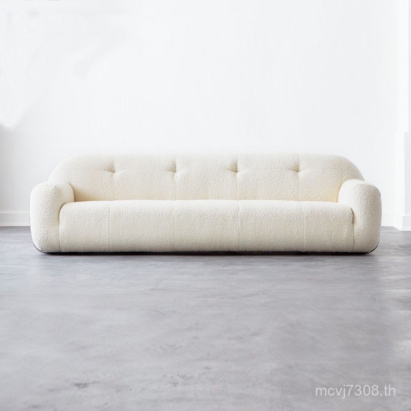 Isn โซฟาอพาร์ทเมนท์ขนาดเล็ก Lamb สุทธิ Nordic หรูหราสามคนเดี่ยวสีแดง Designer ผ้าคู่โซฟารุ่นห้องขนสั