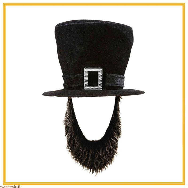 Sweetyvic Jovial หมวกโจรสลัดยืดหยุ่นและเคราสมจริงสําหรับการแสดงบนเวที