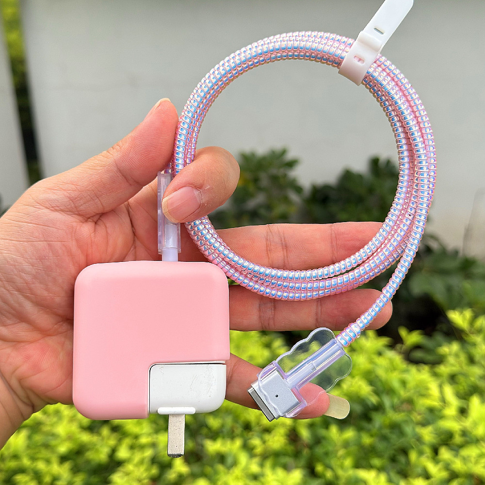 Apple Macbook Air Power เคสป้องกัน M5 M4 คอมพิวเตอร์ 30W 35W 61W 70W สายเคเบิลข้อมูลไขลานเชือก