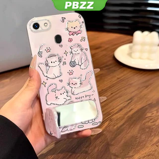 PBZZ FOR เคส เคสสําหรับ OPPO F5 OPPO F7 เคสโทรศัพท์ Softcase ซิลิโคนป้องกันกันกระแทก Clear Cover ดีไซน์ใหม่ความงาม CARTOON CAT พร้อมที่วาง TYMYZJ01
