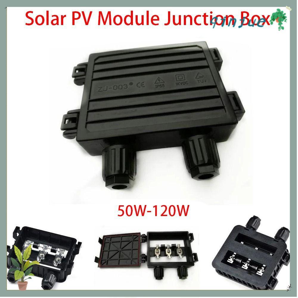 QINJUE 1 ชิ้นกล่อง,สีดําเครื่องมือทดสอบไฟฟ้า PV โมดูลกล่อง, 50 W-120 W 6A สําหรับ 6.5A แผง IP65 กันน