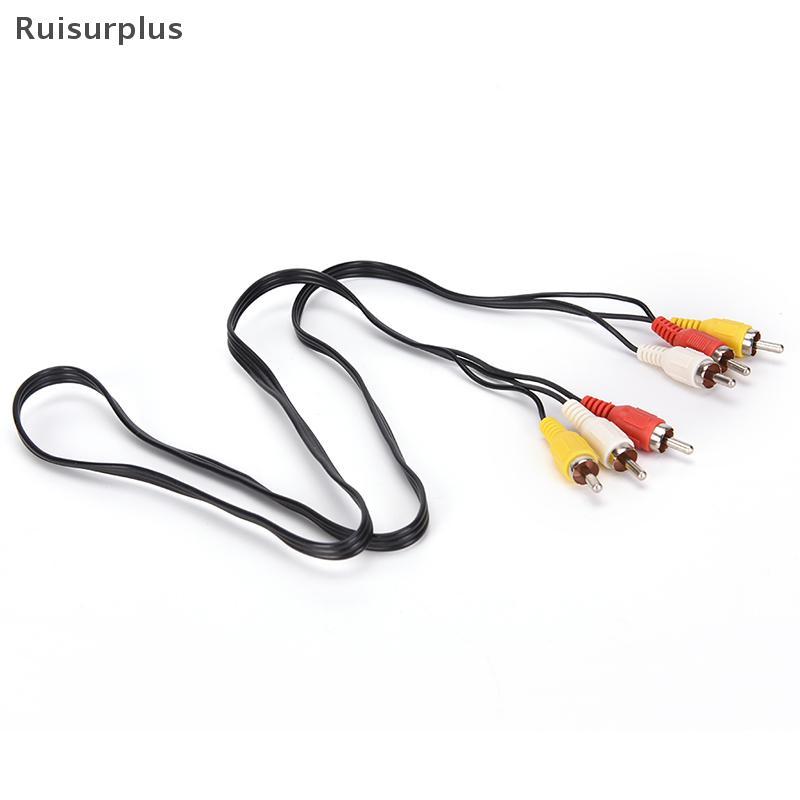 [Rui-t] 3 RCA Male to 3 RCA Male Composite Audio Video AV Cable Plug 1M