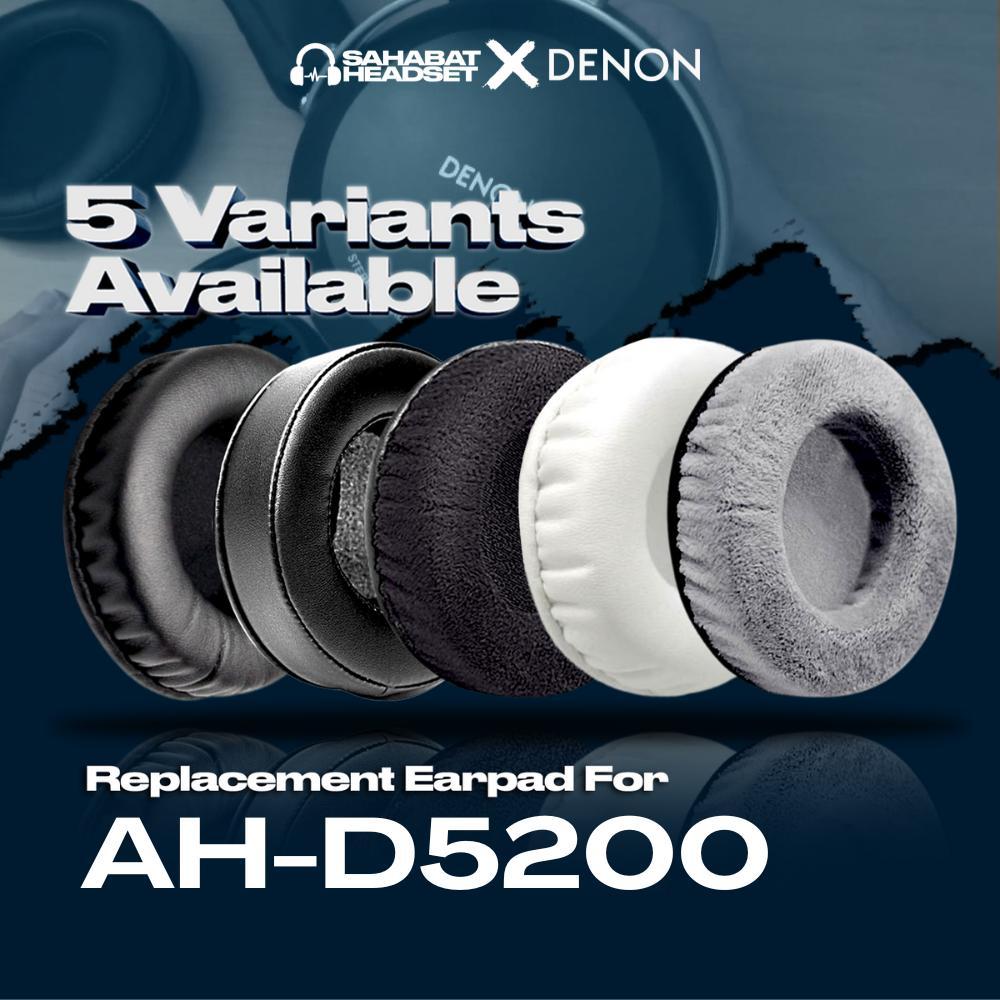 แผ่นรองหูฟังโฟม Earpad Earcup Denon AH-D5200 D 5200 D-5200 แผ่นโฟม
