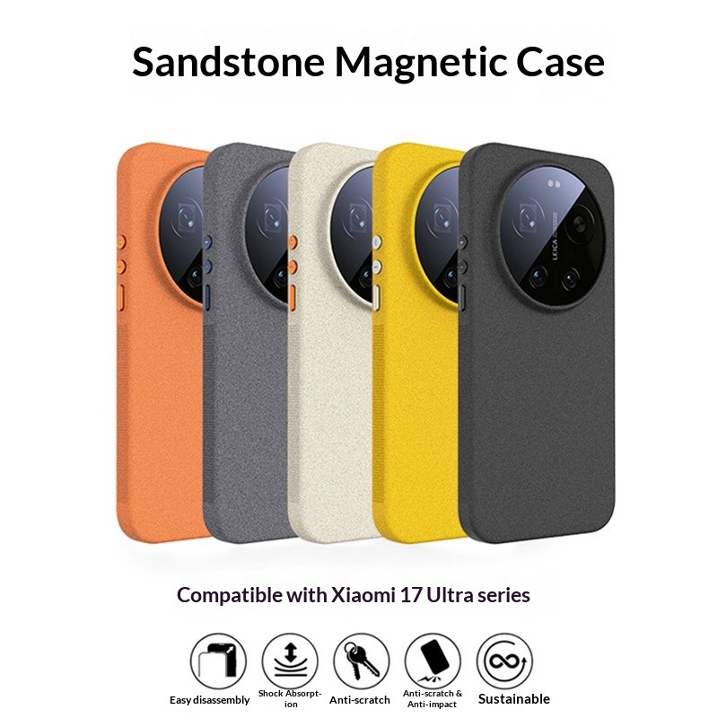 เคสโทรศัพท์สําหรับ Xiaomi 17 Ultra Mi17 Pro Max Redmi K90 สีทึบควอตซ์ Rock Matte ป้องกันลายนิ้วมือแม่เหล็กดูด Hard Shell