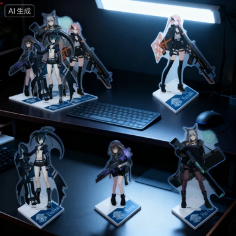 Standee อะนิเมะ Black Rock Shooter Mica รุ่นโต๊ะศึกษาตกแต่ง 15 ซม.Sharp Decor มุมทํางานของขวัญที่ไม่ซ้ํากัน