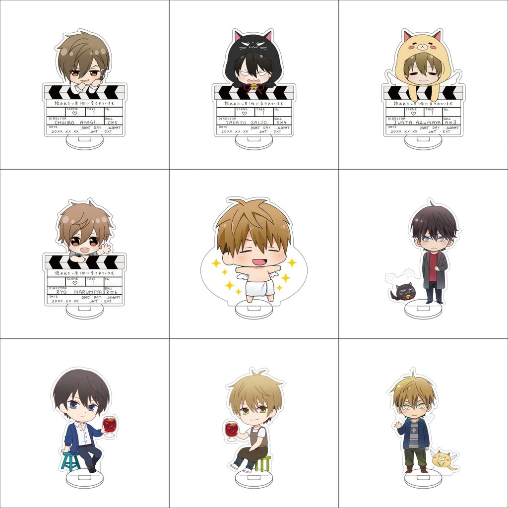 Standee อะนิเมะ Dakaretai Otoko 1-i ni Odosarete Imasu Mica Chibi รุ่น Dakichi Azumaya Junta Takato 