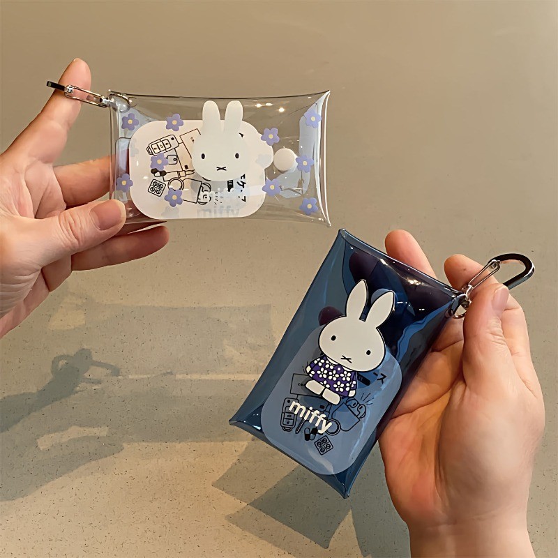 พวงกุญแจ PVC กระต่ายน่ารัก กบไทด์Snap Buckle โปร่งใส น่ารัก ใช้งานจริง
