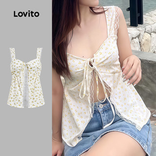 Lovito เสื้อลำลองผูกเชือกสำหรับวันสงกรานต์ สำหรับผู้หญิง ฤดู…