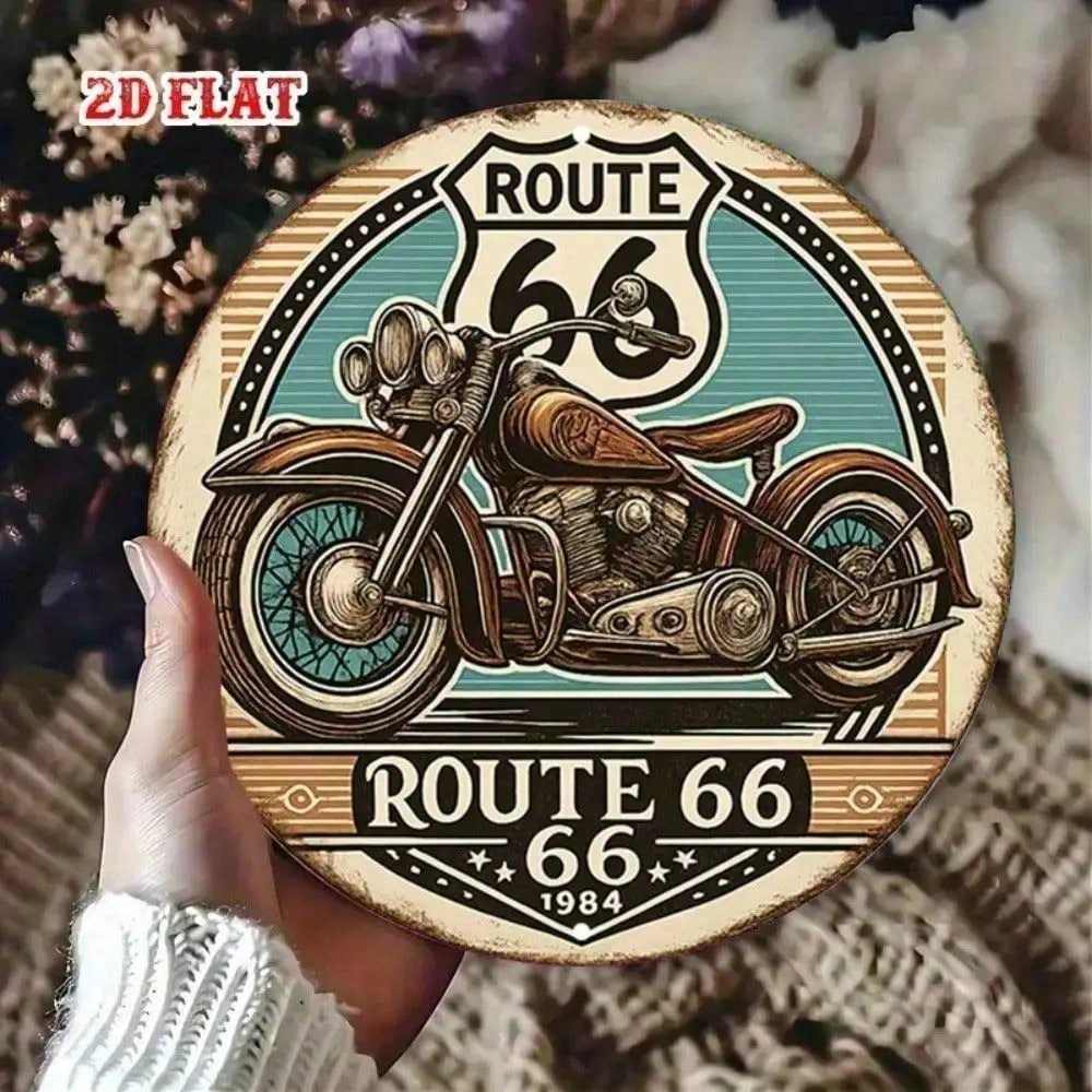 CIFbuy Route 66 ป้ายผนังโลหะ Retro Americana Decor สําหรับ Man Cave Garage Bar
