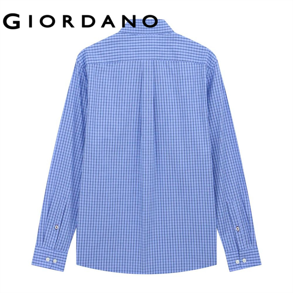 GIORDANO قميص رجالي بوبلين Slim — صورة 2