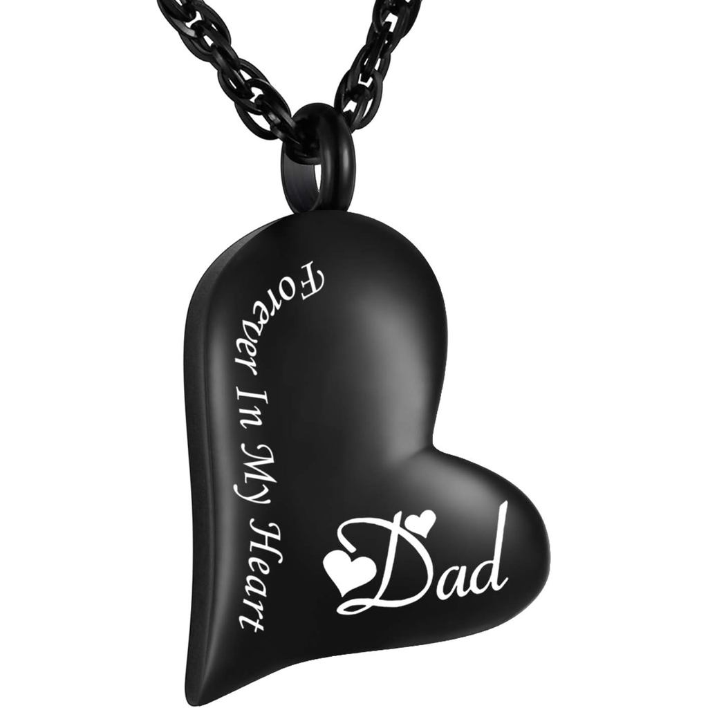 XIUDA Urn สร้อยคอสําหรับขี้เถ้าตลอดไปในจี้หัวใจของฉันสร้อยคอศพสแตนเลสขี้เถ้าเครื่องประดับสําหรับพ่อแ