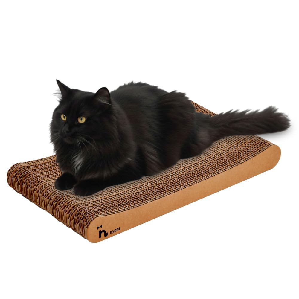 【No Scratching Debris Produced・High Durability for 1 Year・Made in Japan】 Nyans Cat Scratching Post [