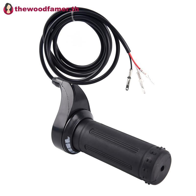Well 24V 36V 48V 3 สาย Twist คันเร่งสําหรับ Electic สกู๊ตเตอร์จักรยาน 7/8 "Handlebar TH