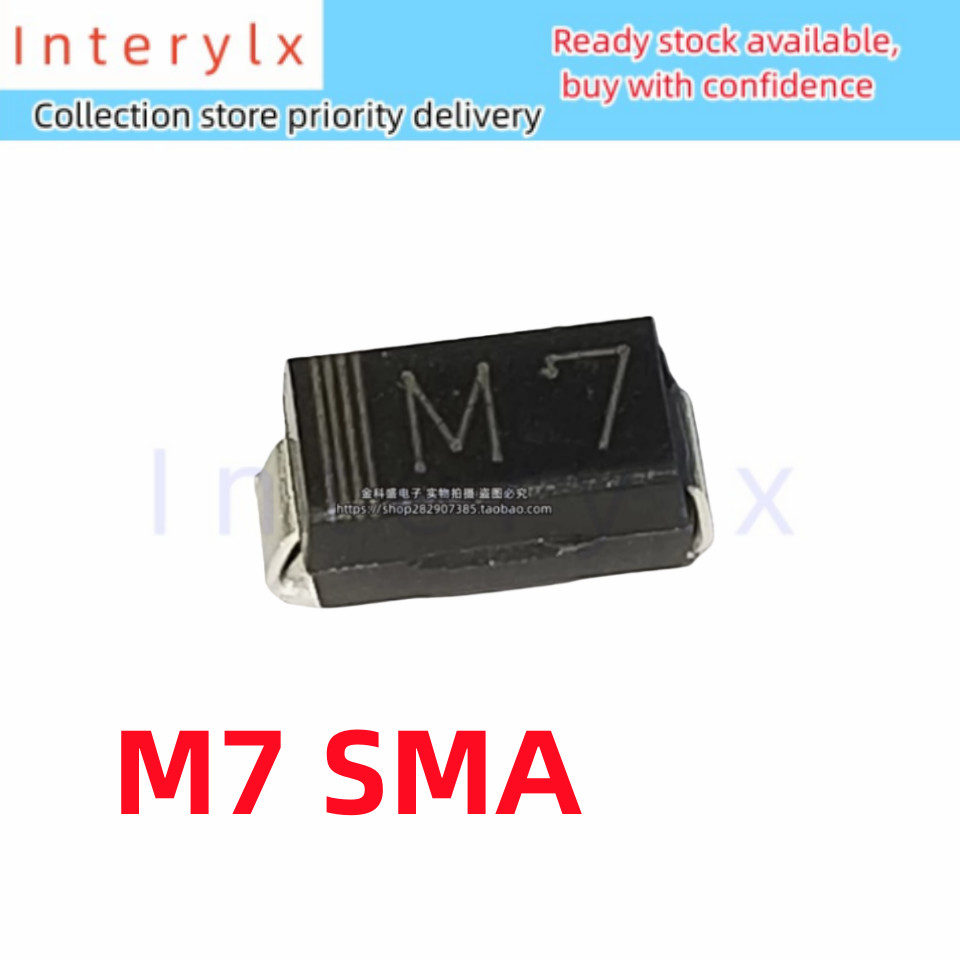 20 ชิ้น/ล็อต 1N4007 M7 Shoteki Patch ไดโอด 4 * 2.5 มม. 1A1,000V SMA
