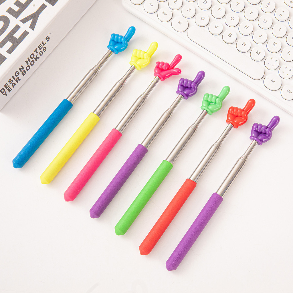 Retractable Teacher Pointer Finger Design StainlessSteel Telescopic School Teaching Pointer Stick Te