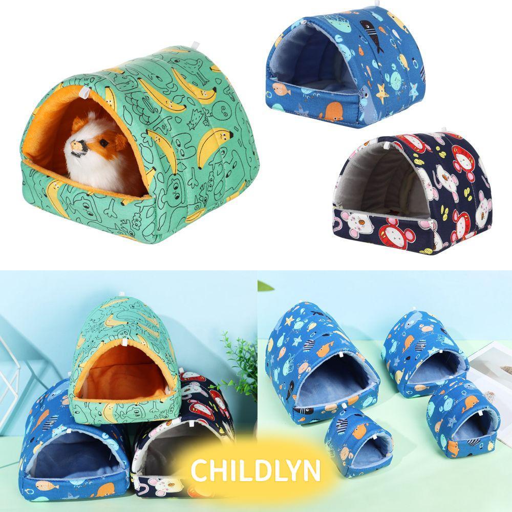 CHILDLYN Hamster House Soft Mini Cage Winter Rabbit Squirrel Warm Mat