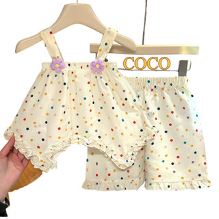 COCO ชุดเซ็ท 2 ชิ้นเด็กผู้หญิง เสื้อสายกล้าม+กางเกงเอวยางยืด…