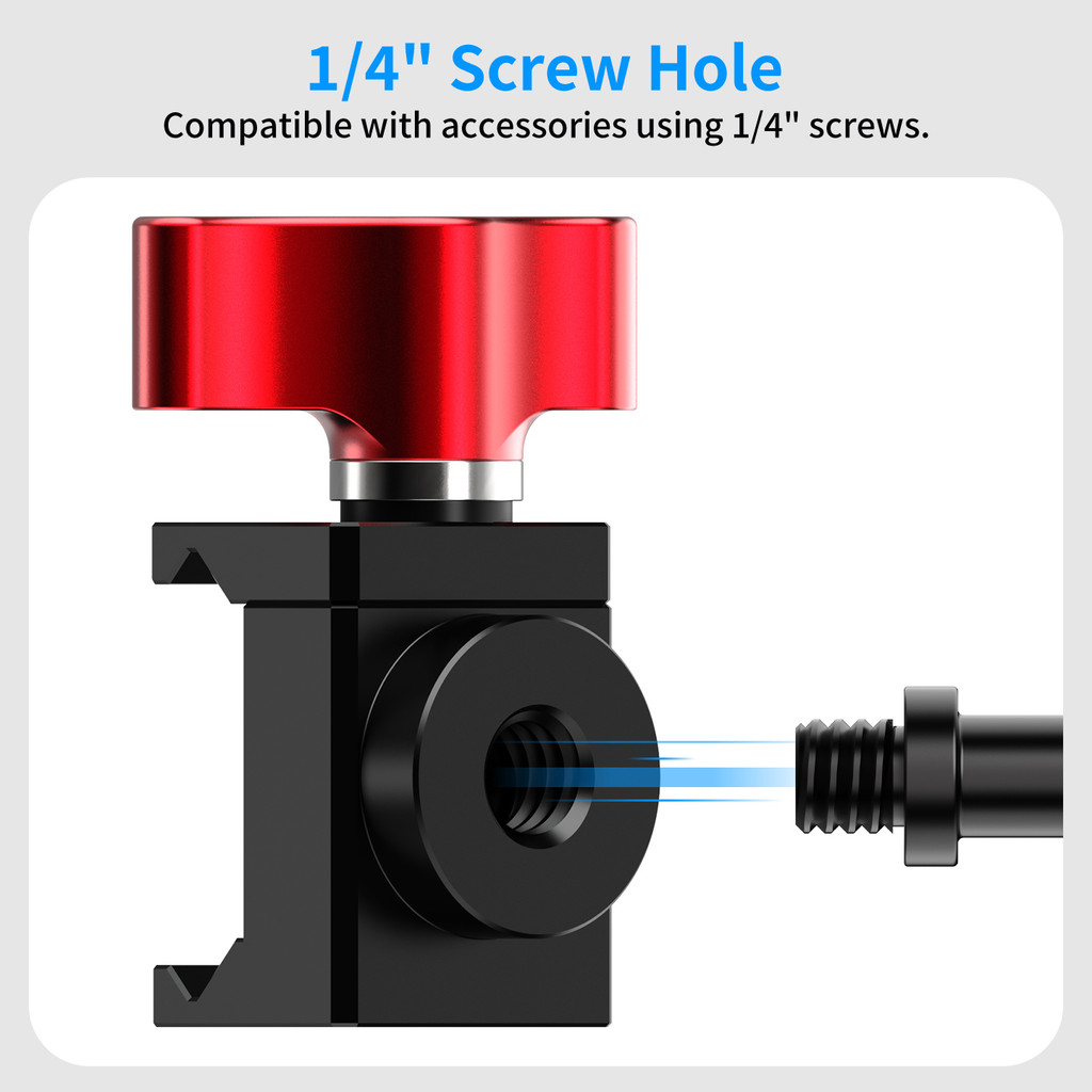 XT-XINTE 1/4 "รูสกรู NATO Slide Clamp เข้ากันได้กับอุปกรณ์อินเทอร์เฟซ DJI RS 3/4/5 NATO