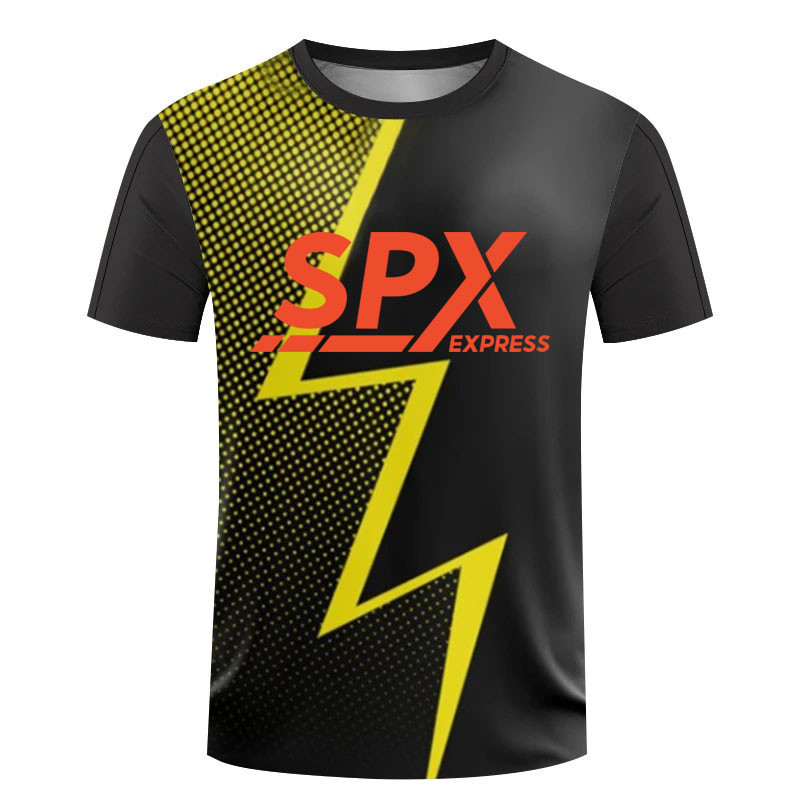 [รูปแบบใหม่] 2026 SPX Express ออกแบบระเหิดเส้นใยละเอียดพิเศษ 3D การพิมพ์ปกย้อนยุคแขนสั้นแห้งเร็วเสื้อยืดแขนสั้นผู้ชาย