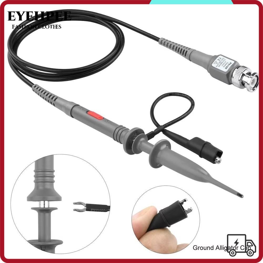 EYEHPEE 1/2pcs BNC Oscilloscope Probe, 100MHz วัดตะกั่ว Oscilloscope Probe ชุด, ที่มีประโยชน์ X1/X10