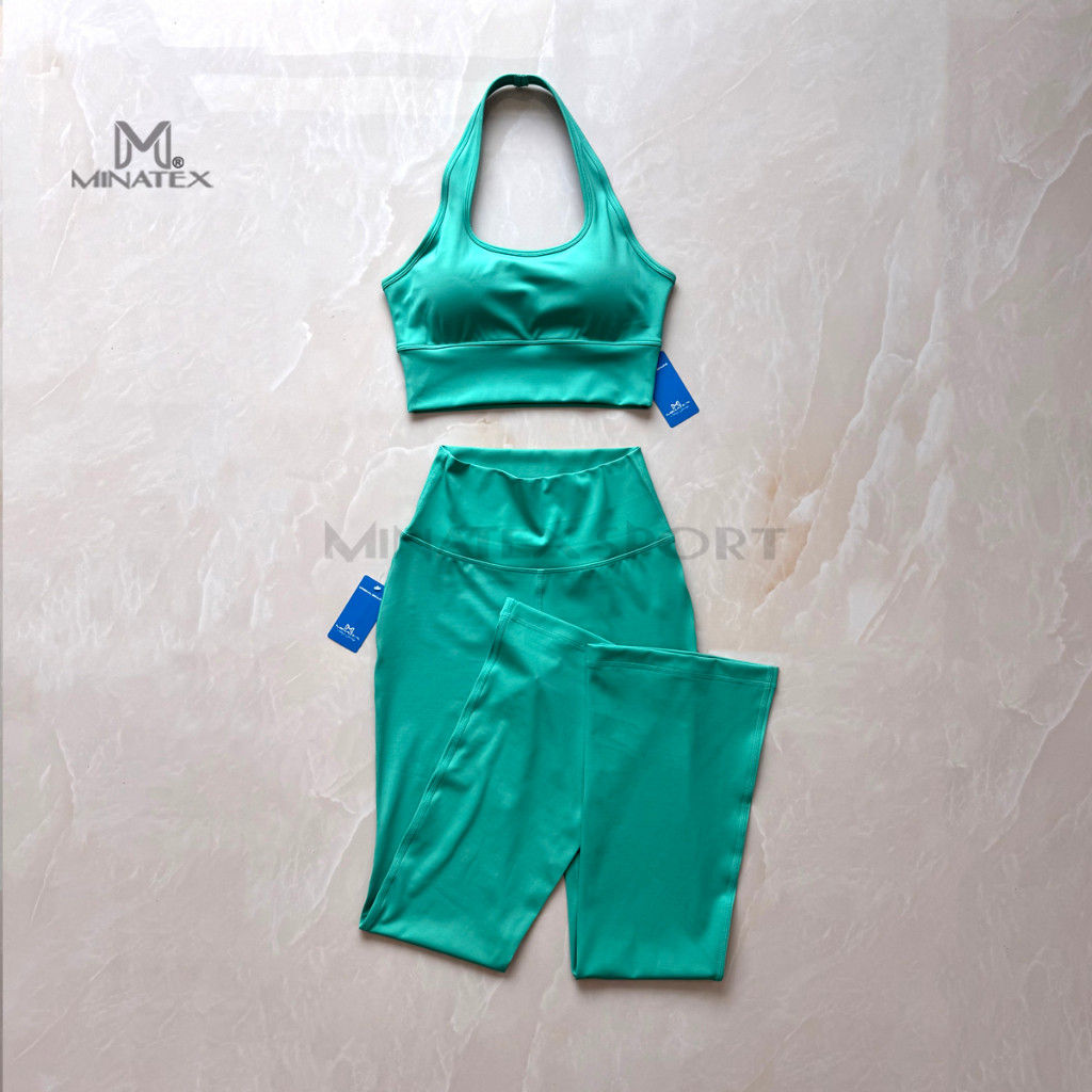 MINATEX ชุดยิมโยคะ บรา สายเดี่ยว กางเกงบาน v1 - B13D7 แฟลตเตอร์สุดๆ