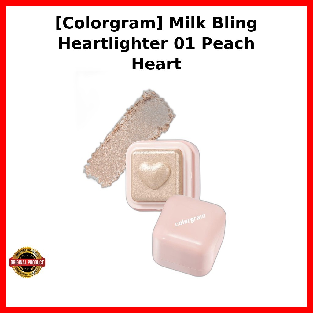 [Colorgram] Milk Bling Heartlighter 01 Peach Heart / Korean Highlighter / Peach Glow / ของแท้ 100% b