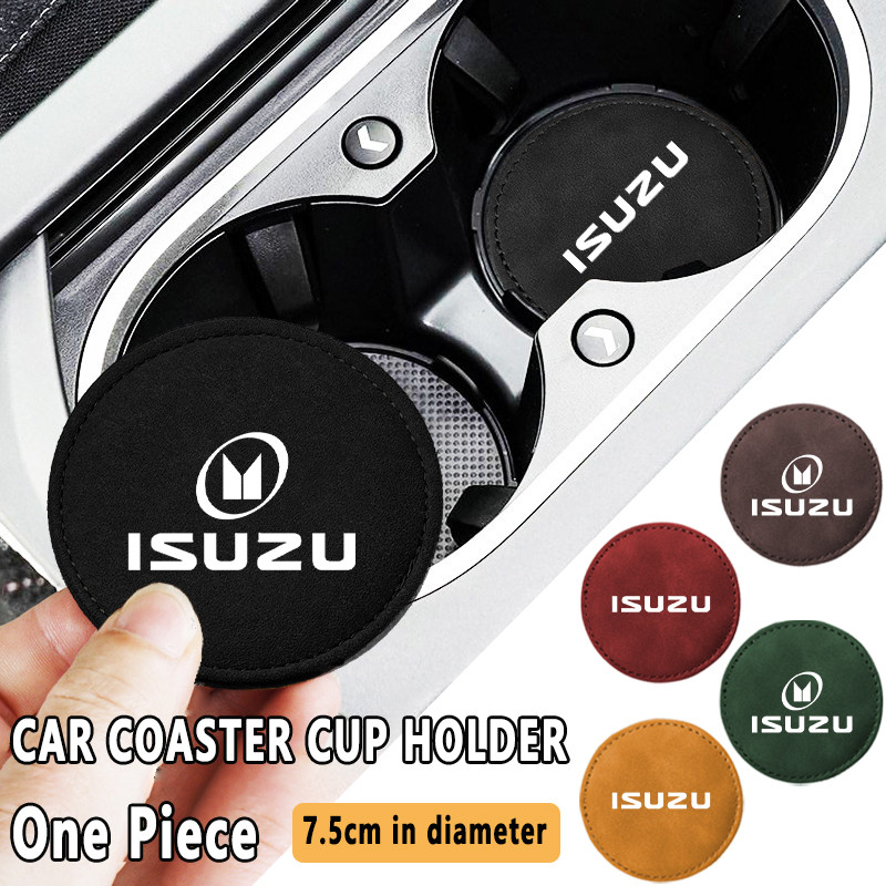 ISUZU รถหนังนิ่มจานรองแก้วสากลลื่นถ้วยผู้ถือฝังเสื่ออุปกรณ์ตกแต่งภายในรถยนต์สำหรับ ISUZU Panther Elf