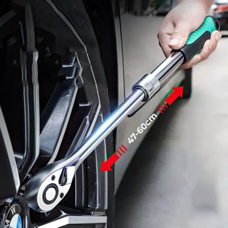 Gagang Socket 72 Gigi 1/2 Inch  47CM ke 60CM Telescoping Pas Wrench- 6735