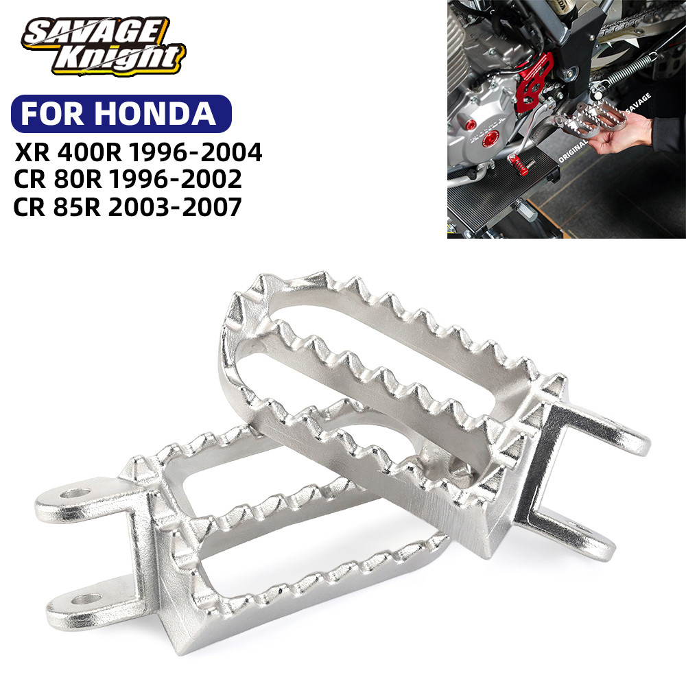 SA XR400 เท้าด้านหน้าสําหรับ HONDA XR400R CR80R CR85R XR 400R CR 80R 85R รถจักรยานยนต์เท้าเหยียบ XR 