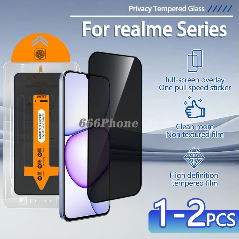 ความเป็นส่วนตัวกระจกนิรภัยสําหรับRealmeหมายเหตุ80 70 70T 60 60X 50 C83 C85 4G 5G Pro C75 C75X C67 C6