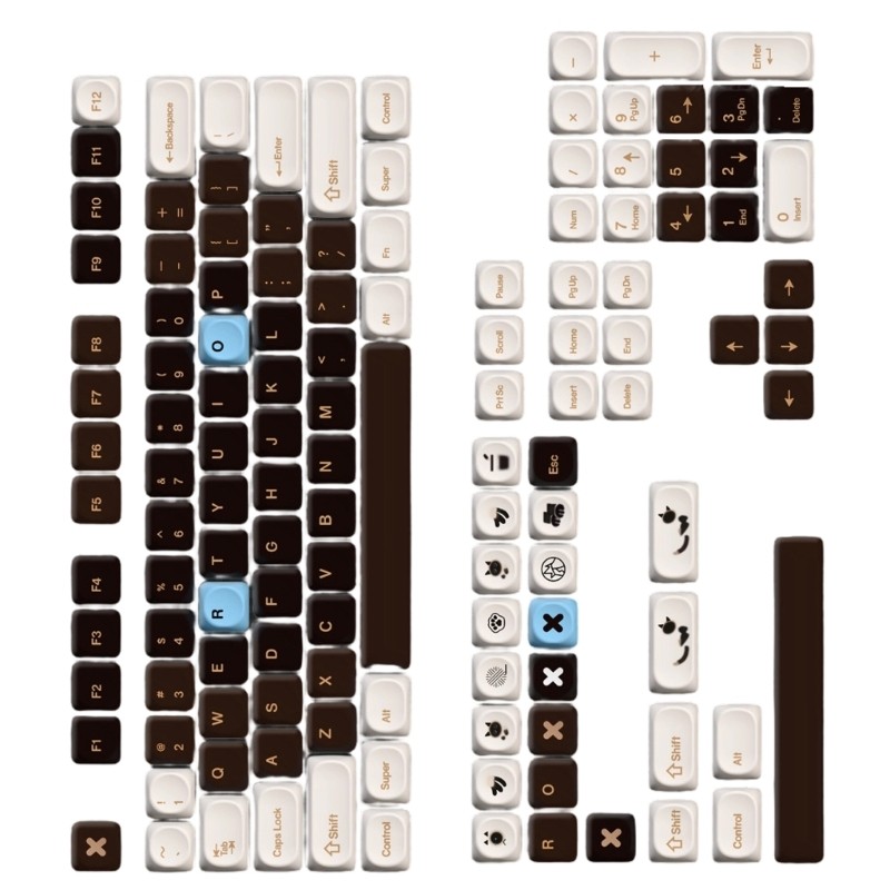 QUU Mirror Smooth Surfaces Ceramic Finish Keyboard Keycaps Minimalist Rounded Edges MOA Profile Keyc