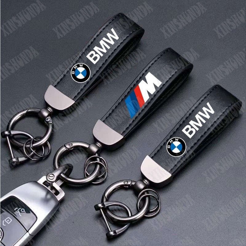 XSD พวงกุญแจรถ BMW หนังเกรดสูงคุณภาพสูงพวงกุญแจสําหรับ M Performance E46 E39 E60 E90 E92 E91 E84 E85