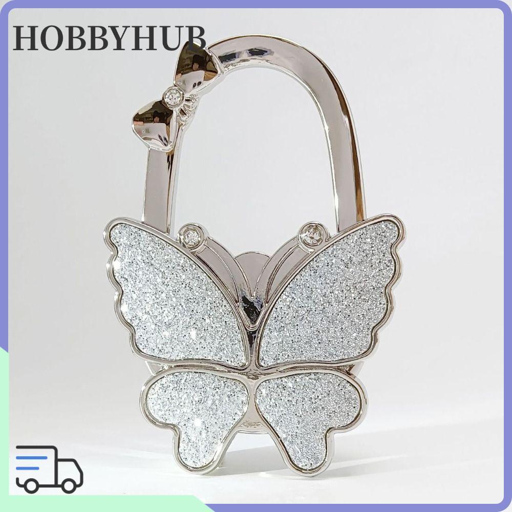 HOBBYHUB Bowknot Purse Hook, Folding Creative Butterfly Handbag Hook for Women, Fashion Portable Durable Bag Hanger for Table