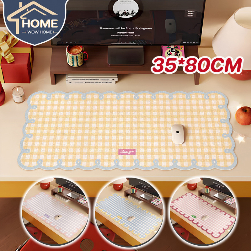 35*80CM แผ่นรองเมาส์ แผ่นรองโต๊ะ ขนาดใหญ่ วัสดุPU กันน้ํา แผ่นรองคีย์บอร์ด เม้าส์ น่ารัก