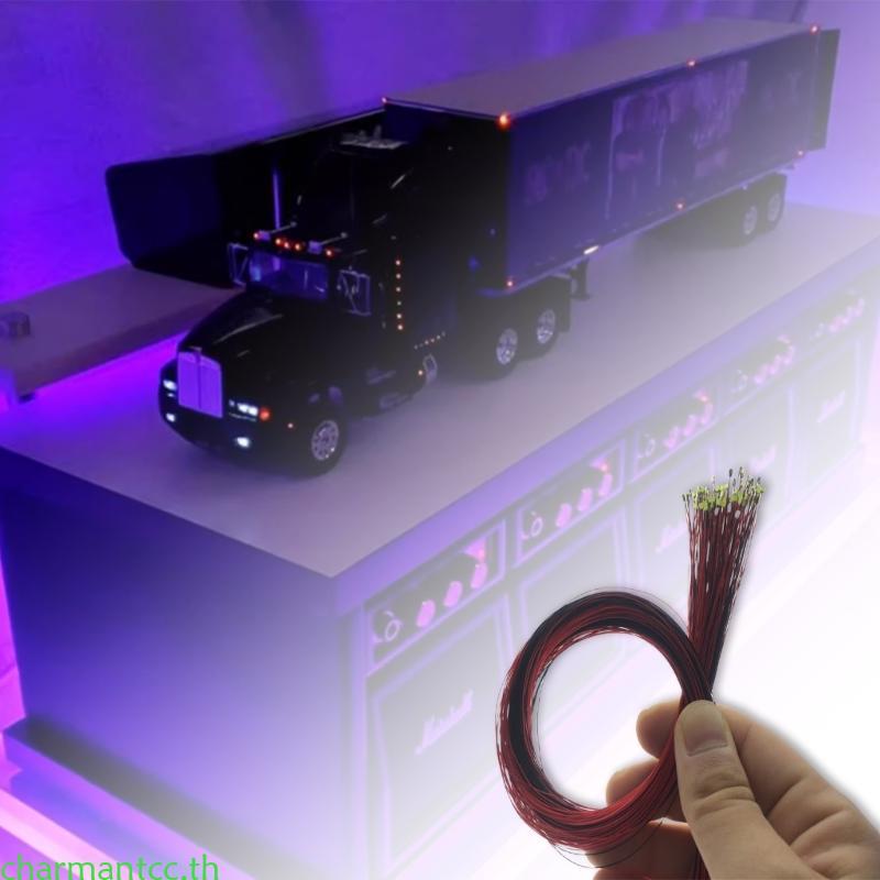 Charmantcc 0805 ชิปไฟ LED พร้อมสายไฟสําหรับชุดดัดแปลงรุ่น Craft Supply