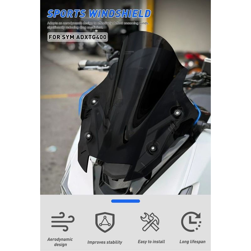 SYM ADXTG 400 อุปกรณ์เสริมเหมาะสําหรับ Sanyang Saber-ฟัน Tiger ADXTG ดัดแปลงชิ้นส่วนด้านหน้ากระจก Sa