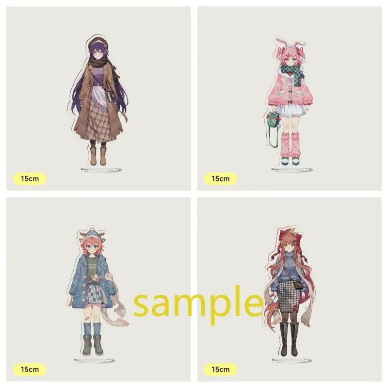 อะนิเมะ Standee รุ่น Doki Doki วรรณกรรม Club DDLC Monika Sayori Yuri Natsuki Mica อะคริลิคตกแต่งโต๊ะ