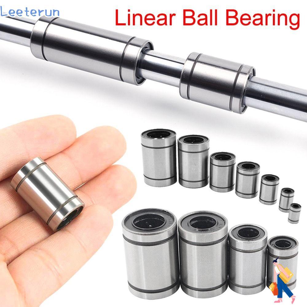 LEETERUN Linear Ball Bearing สําหรับเครื่องพิมพ์เหล็กโครเมียมทนทาน LM3UU LM4UU LM5UU LM6UU