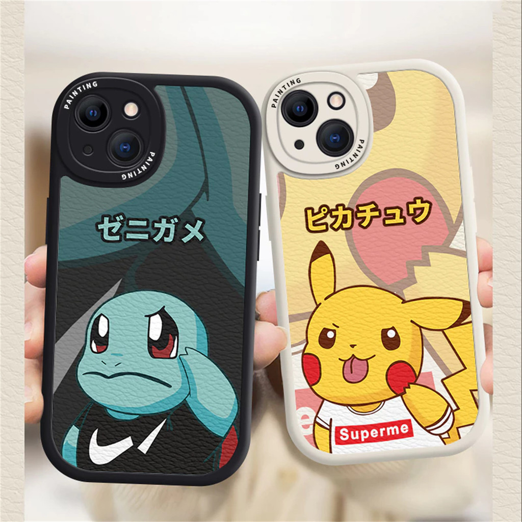เคสไอโฟน 13 11 17 สำหรับ IPhone 17 Air 16 15 11 13 12 14 Pro Max XR X XS Max เคส IPhone Cartoon Pikachu Turtle PFK306A