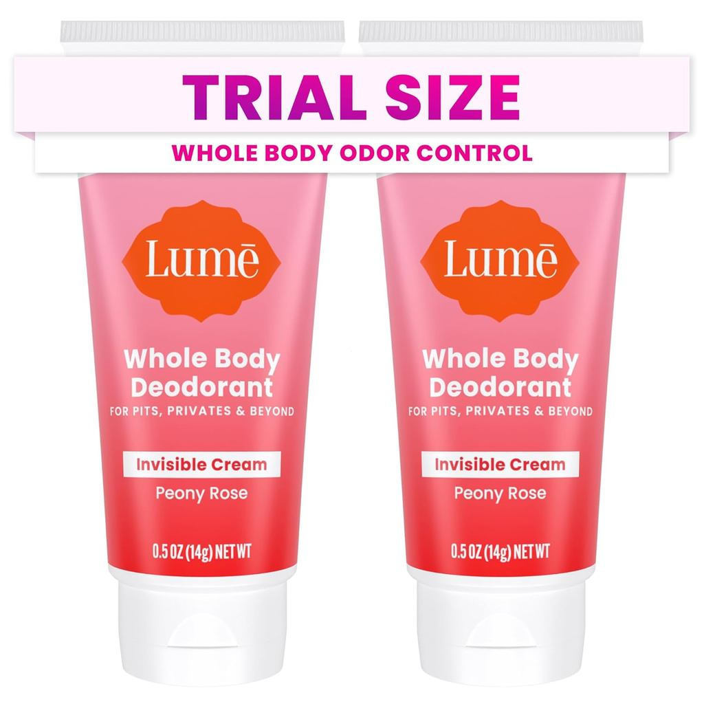 Lume Body Deodorant-Mini Travel Pack-Invisible Tube-Trial Pack-72 Hours Odor Control