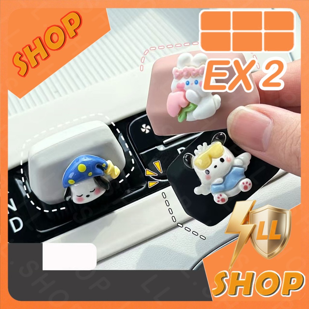 [READY]GEELY EX2 MAX EV Central control gear shift silicone protective cover Body kit geely ex2 pro Dashboard cartoon silicone gear shift cover Car decoration accessories MLED